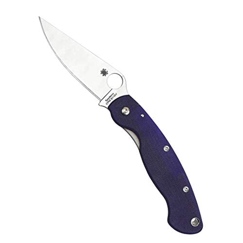 Spyderco Military Model Signature USA-Made Knife with 4" Premium Stainless Steel Blade and Durable G-10 Handle - PlainEdge - C36