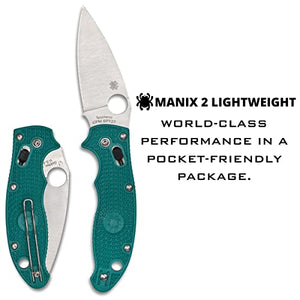 Spyderco Manix 2 Lightweight Signature Knife with 3.37" CTS BD1 Steel Blade and FRCP Handle - PlainEdge - C101