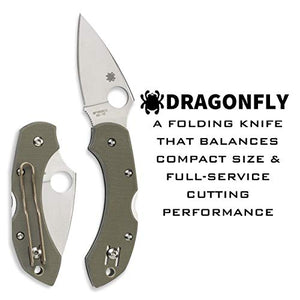 Spyderco Dragonfly Knife - Handle with Full-Flat Grind, VG-10 Steel Blade and Back Lock