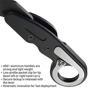 CRKT Provoke Kinematic EDC Folding Pocket Knife: Morphing Karambit, D2 Blade Steel, Kinematic Pivot Action, Integrated Safety Lock, Low Profile Pocket Clip 4040