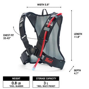 USWE Outlander Hydration Pack with Water Bladder, Hydration Backpack - Backpack for Cycling, MTB, Trail Running & More