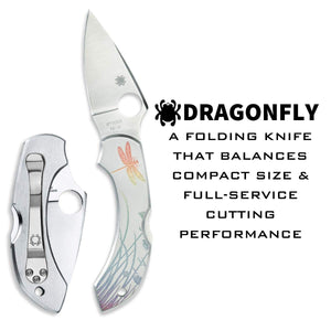 Spyderco Dragonfly Knife - Handle with Full-Flat Grind, VG-10 Steel Blade and Back Lock