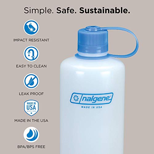 Nalgene 16 oz Narrow Mouth BpA Free Plastic Water Bottle - Blue